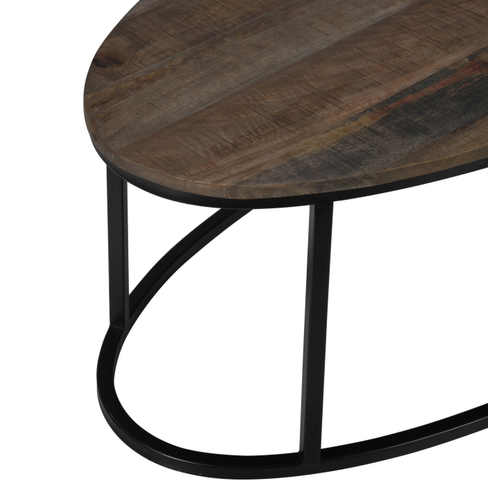 Geo table ovale, bois gris