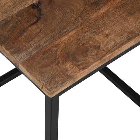 Geo table carrée, bois naturel