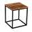 Geo table carrée, bois naturel