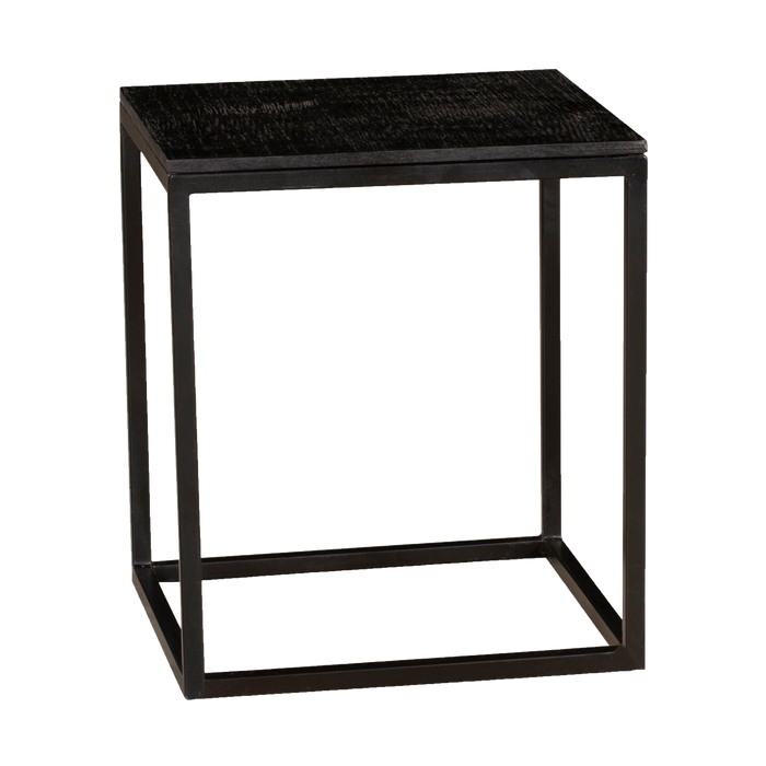 Geo table carrée, bois noir