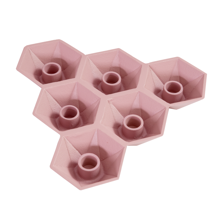 Bougeoir Hexagone |  Rose