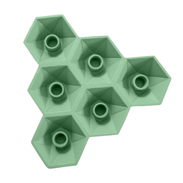 Bougeoir Hexagone |  Vert